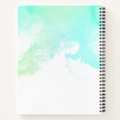 グラマラスなパープルアイズ&ブロウズウォーターカラー ノートブック (裏面)