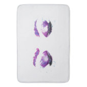 グラマラスなパープルアイズ&ブロウズウォーターカラー バスマット (正面縦)