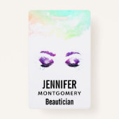 グラマラスなパープルアイズ&ブロウズウォーターカラー バッジ (正面)