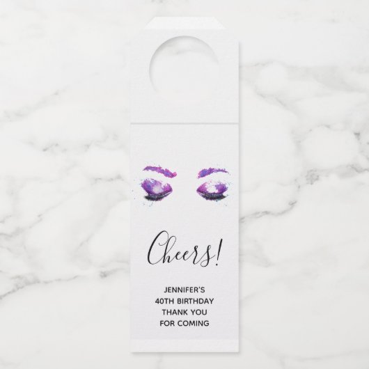 グラマラスなパープルアイズ&ブロウズウォーターカラー ボトルネックタグ (正面)