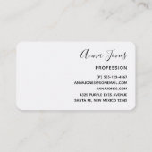 グラマラスなパープルアイズ&ブロウズウォーターカラー 名刺 (裏面)