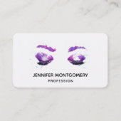 グラマラスなパープルアイズ&ブロウズウォーターカラー 名刺 (正面)