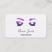 グラマラスなパープルアイズ&ブロウズウォーターカラー 名刺 (正面)