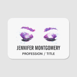 グラマラスなパープルアイズ&ブロウズウォーターカラー 名札