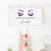 グラマラスなパープルアイズ&ブロウズウォーターカラー 横断幕 (インサイチュ)