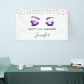 グラマラスなパープルアイズ&ブロウズウォーターカラー 横断幕 (トレードショー)