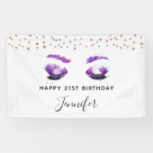 グラマラスなパープルアイズ&ブロウズウォーターカラー 横断幕 (横)