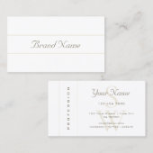 グラマラスなパール銀のヘビの模様とモノグラム 名刺 (正面/裏面)