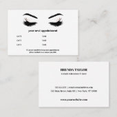 グラマラスなブラウバーアイラッシュラグジュアリーリマインダー 名刺 (正面/裏面)