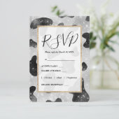 グラマラスなブラックスパークリーグリッターシークインズカウズプリント エンクロージャーカード (スタンド正面)