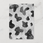 グラマラスなブラックスパークリーグリッターシークインズカウズプリント エンクロージャーカード (裏面)