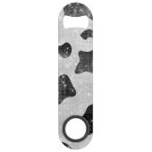 グラマラスなブラックスパークリーグリッターシークインズカウズプリント スピード栓抜き (裏面)