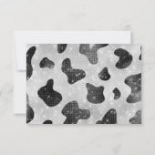 グラマラスなブラックスパークリーグリッターシークインズカウズプリント セーブザデート (裏面)