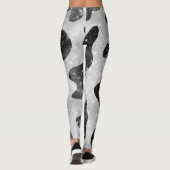 グラマラスなブラックスパークリーグリッターシークインズカウズプリント レギンス (裏面)