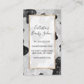 グラマラスなブラックスパークリーグリッターシークインズカウズプリント 割引カード (裏面)