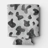 グラマラスなブラックスパークリーグリッターシークインズカウズプリント 缶クーラー (裏面)