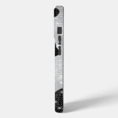 グラマラスなブラックスパークリーグリッターシークインズカウズプリント Case-Mate iPhoneケース (裏面 / 左)