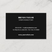 グラマラスなホログラフィックブラウバーアイラッシュラグジュアリー 名刺 (裏面)