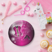 グラマラスなランジェリーバチェロレッテ |ホットピンク ペーパープレート (パーティー)