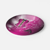 グラマラスなランジェリーバチェロレッテ |ホットピンク ペーパープレート (アングル)