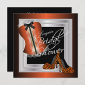 グラマラスなランジェリーブライダルシャワー招待状 招待状 (正面/裏面)