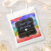 グラマラスなレインボーアルコールインクアゲートキンセアニラ フェイバーバッグ (クリップ留めされた状態)