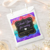 グラマラスなレインボーアルコールインクアゲートキンセアニラ フェイバーバッグ (クリップ留めされた状態)