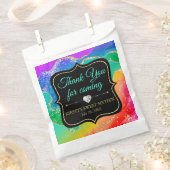 グラマラスなレインボーアルコールインクアゲートスウィート16 フェイバーバッグ (クリップ留めされた状態)