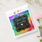 グラマラスなレインボーアルコールインクアゲートスウィート16 フェイバーバッグ (封をした状態)