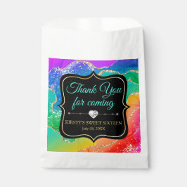 グラマラスなレインボーアルコールインクアゲートスウィート16 フェイバーバッグ