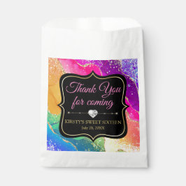 グラマラスなレインボーアルコールインクアゲートスウィート16 フェイバーバッグ