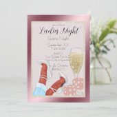 グラマラスなレディースゲームナイトレッグとヒール 招待状 (スタンド正面)