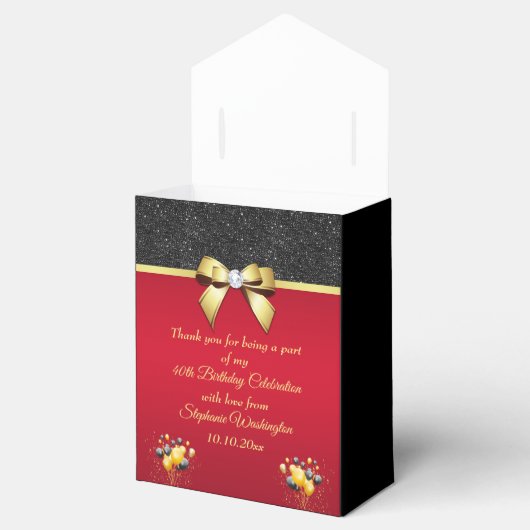 グラマラスなロマンチックなエレガンス誕生日サンキューユー フェイバーボックス (オープン)