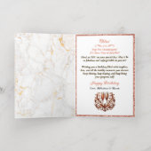 グラマラスな女性ポピンシャンパーニュ誕生日 箔グリーティングカード (内側レイダウン)