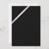 グラマラスな薄紫紙吹雪&ジュエルボウ30歳の誕生日 招待状 (裏面)