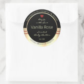 グラマラスな製品の包装ラベル黒と金ゴールド ラウンドシール (バッグ)