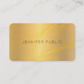 グラマラスな金ゴールドモダンテンプレートエレガントデザイン 名刺 (正面)