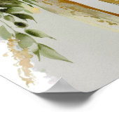 グラマラスな金ゴールド、ブライダルカスケーディングブーケ1、 ポスター (角)