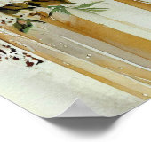 グラマラスな金ゴールド、ブライダルカスケーディングブーケ2、 ポスター (角)