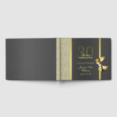 グラマラスな金ゴールド&ブラック・バースデーパーティー ゲストブック (全面)