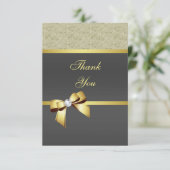 グラマラスな金ゴールド&ブラック・バースデーパーティー サンキューカード (スタンド正面)