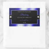 グラマラスな黒光沢のある鮮やかな製品ラベル 長方形シール (バッグ)