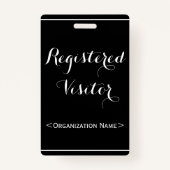 グラマラスな「登録ビジター」バッジ バッジ (裏面)