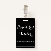 グラマラスな「登録ビジター」バッジ バッジ (裏面クリップ)