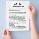 グラマラスまつげ延長責任放棄型枠 チラシ (手)