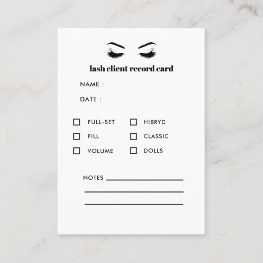 グラマラスまつげ拡張クライアントの相談 名刺 (正面)