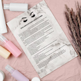 グラマラスまつ毛の延長の同意型枠 チラシ