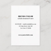 グラマラスまつ毛ブラウバアフターケアの説明 名刺 (裏面)