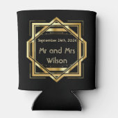 グラマラスアールデコ金ゴールドオンブラックヴィンテージ 缶クーラー (裏面)