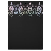 グラマラスガーリーダイヤモンドスパークルモノグラム名 クリップボード (裏面)